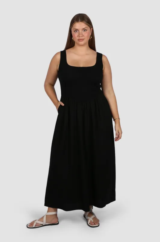 MYRA DRESS BLACK sold by FAYT The Label