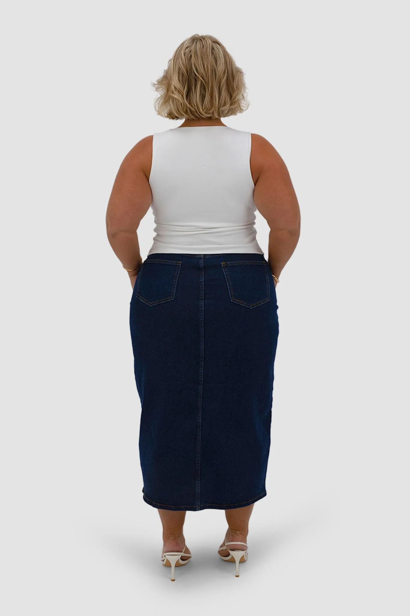 HUDSON MIDI SKIRT MIDNIGHT BLUE sold by FAYT The Label product image thumbnail 4