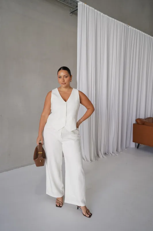 FB SALE - DIEGO VEST WHITE SIZE 14 (B) sold by FAYT The Label