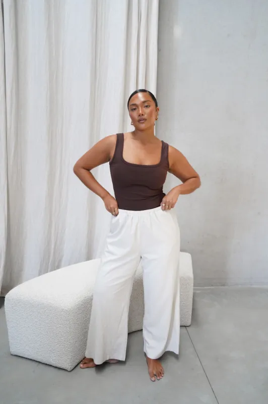 FB SALE - FAYT LOGO TANK CHOCOLATE SIZE 10-12 (F) sold by FAYT The Label