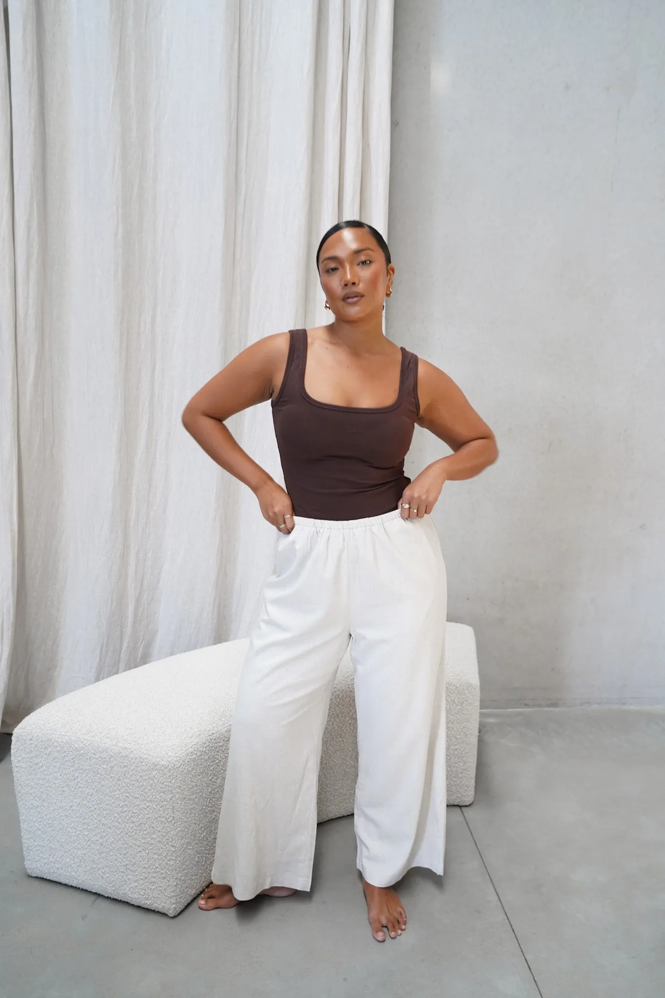 FB SALE - FAYT LOGO TANK CHOCOLATE SIZE 6-8 (E) sold by FAYT The Label