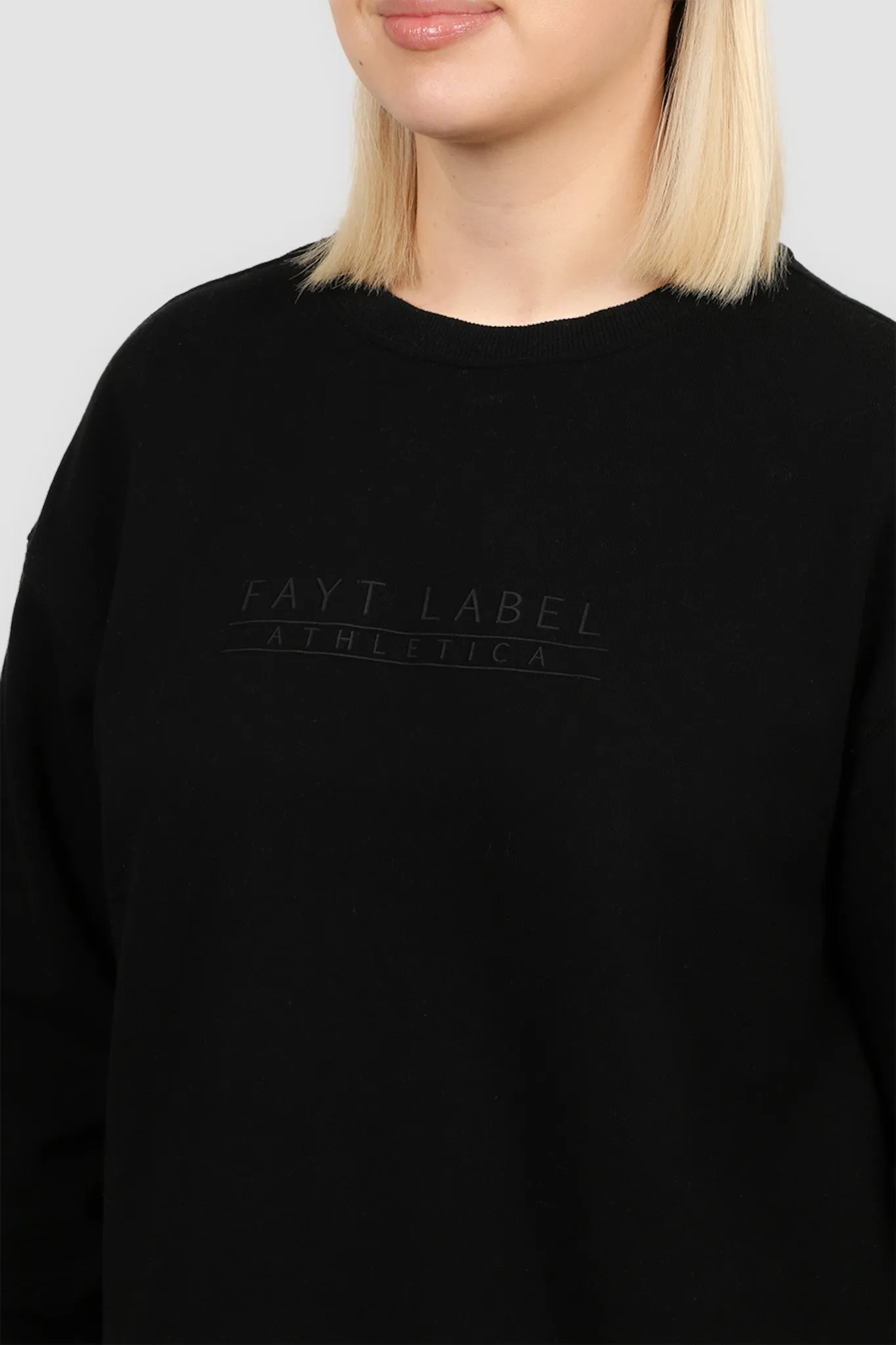 ATHLETICA OVERSIZED CREW BLACK sold by FAYT The Label product image thumbnail 3