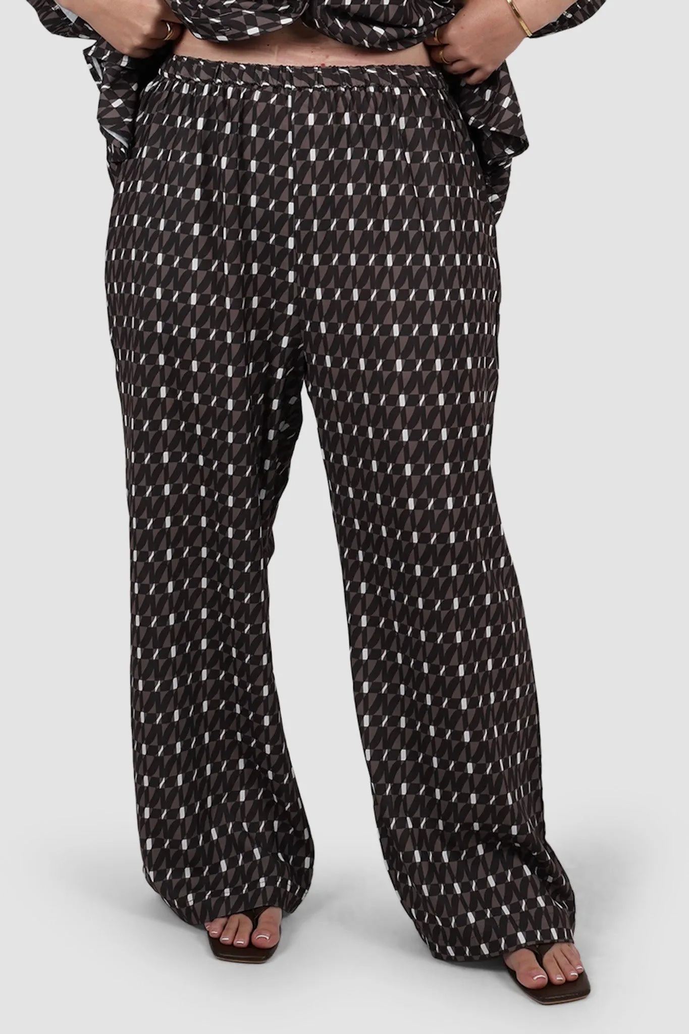 BLANCO PANTS BROWN GEO sold by FAYT The Label product image thumbnail 3