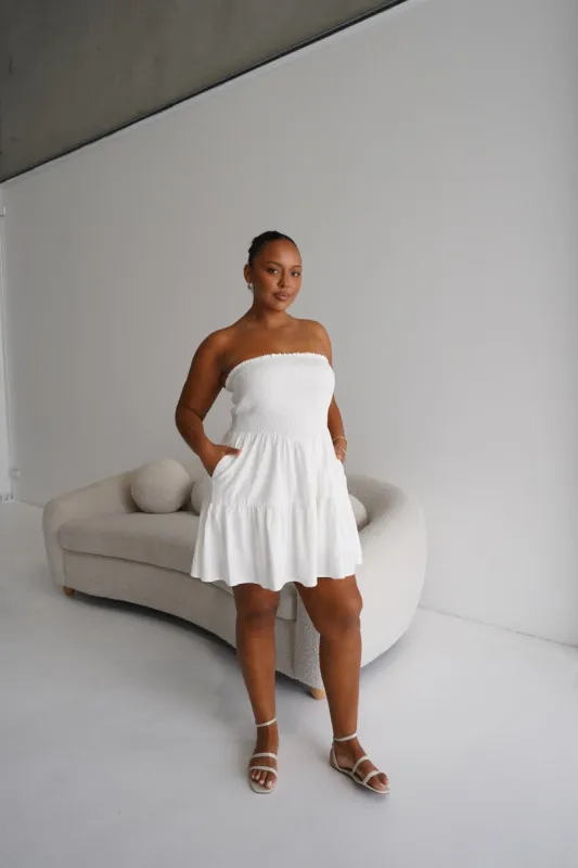 RYLIN DRESS WHITE sold by FAYT The Label