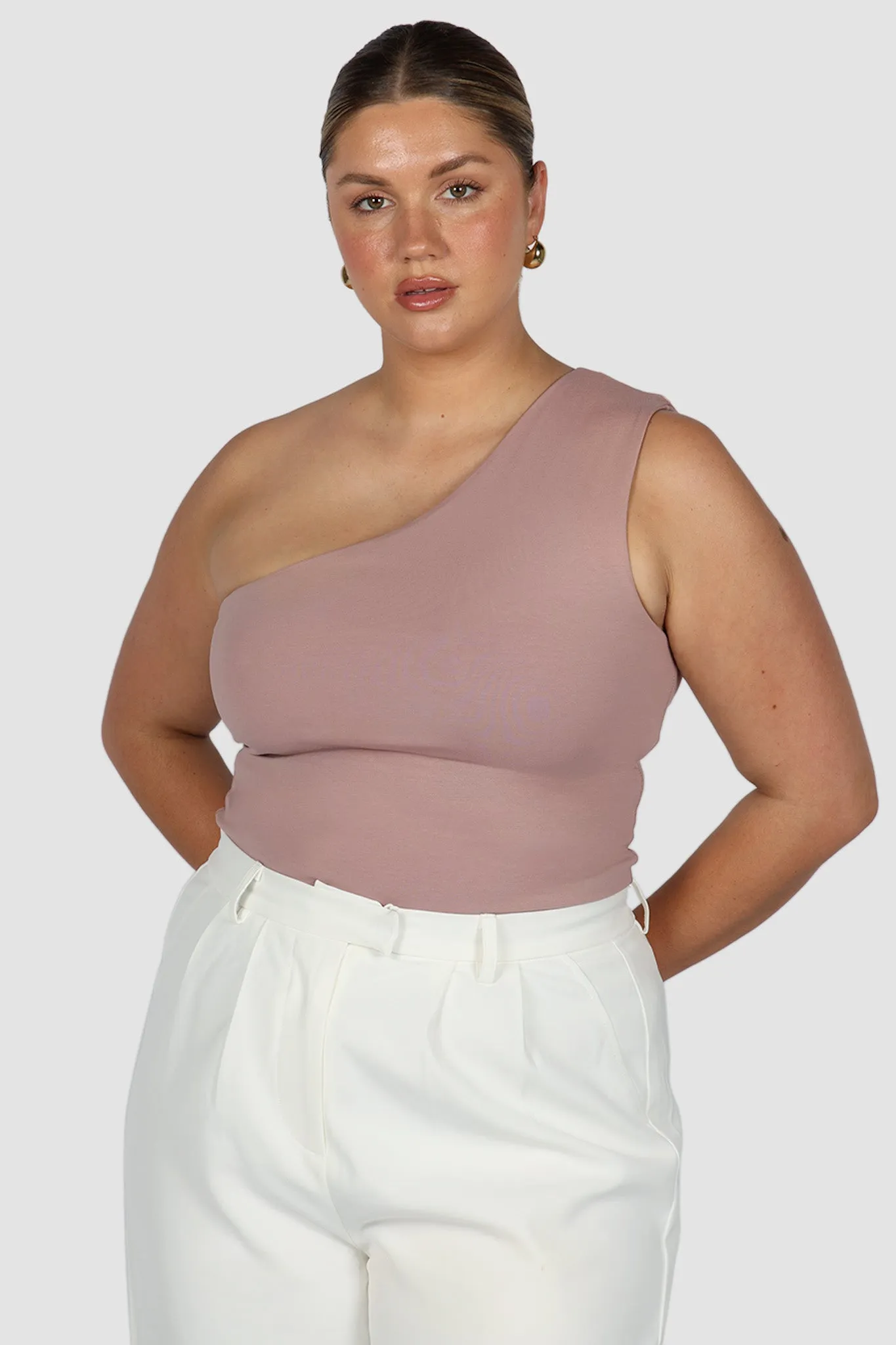 SULLIVAN ONE SHOULDER TOP BLUSH sold by FAYT The Label product image thumbnail 2