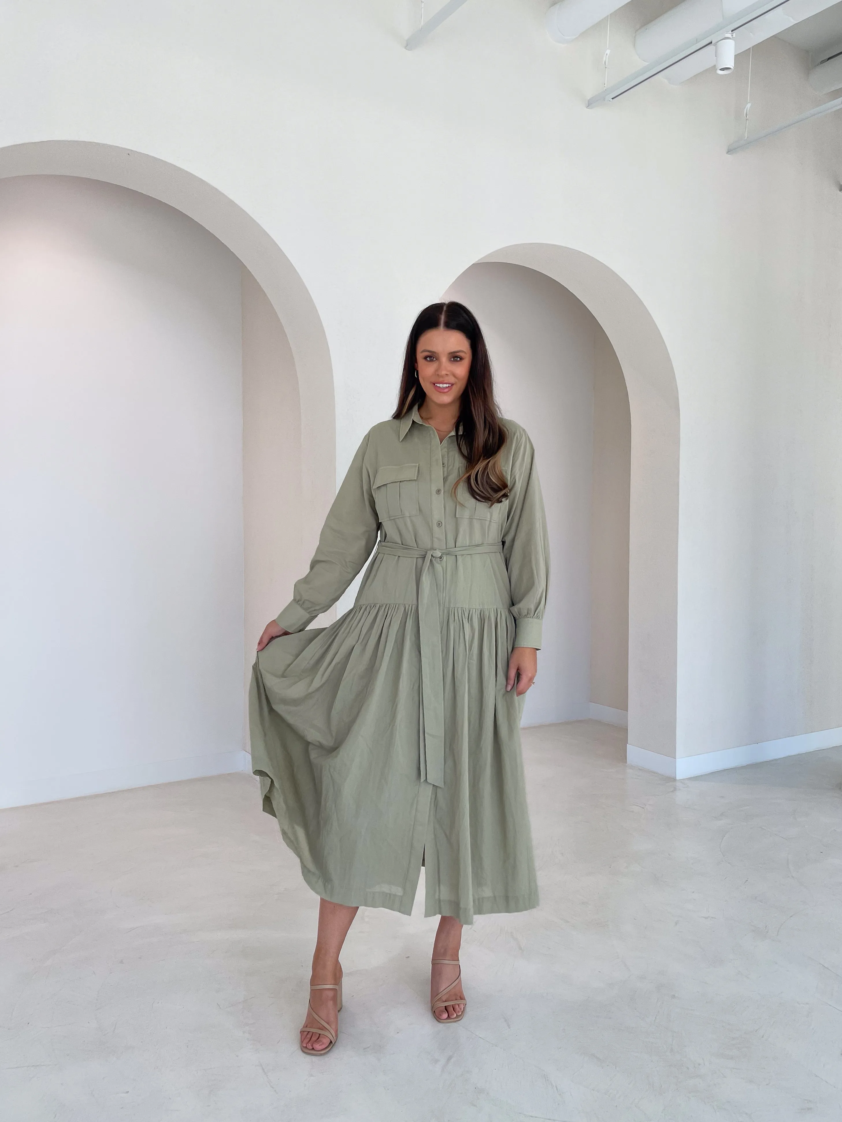 FB SALE - WISTERIA DRESS STONE SIZE 12 sold by FAYT The Label