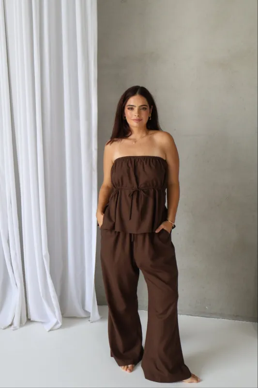 RAYA PANTS ESPRESSO sold by FAYT The Label