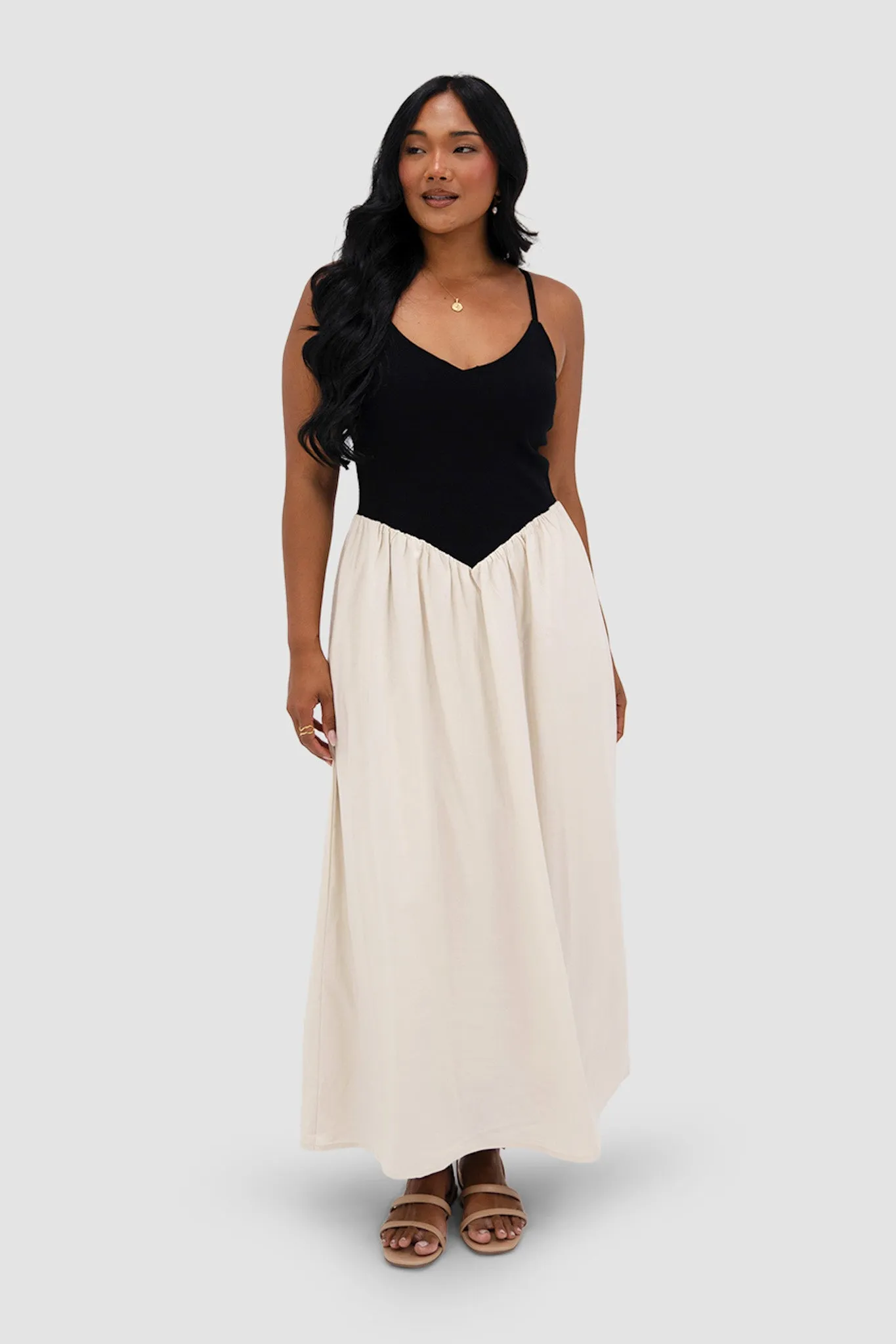 YARA DRESS BLACK/NEUTRAL sold by FAYT The Label