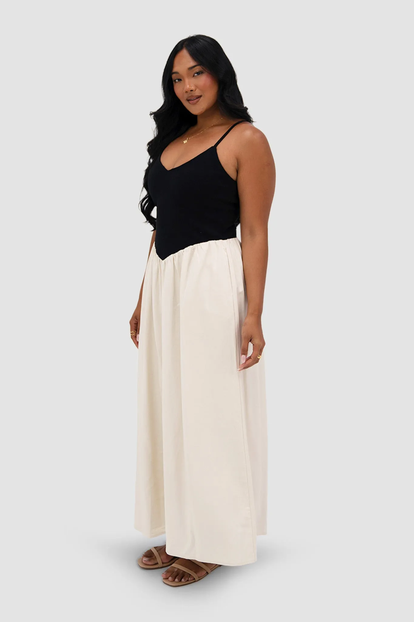 YARA DRESS BLACK/NEUTRAL sold by FAYT The Label product image thumbnail 5