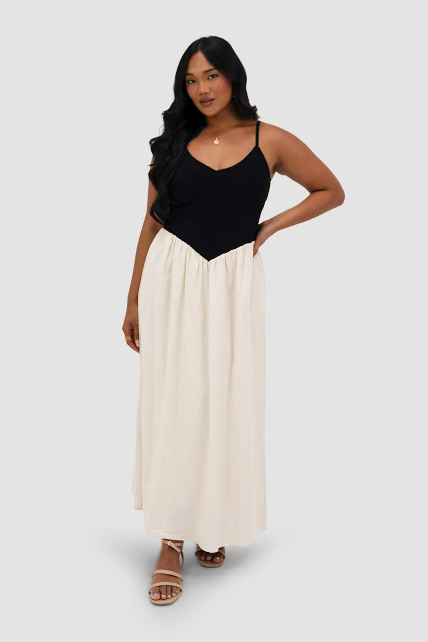 YARA DRESS BLACK/NEUTRAL sold by FAYT The Label product image thumbnail 3