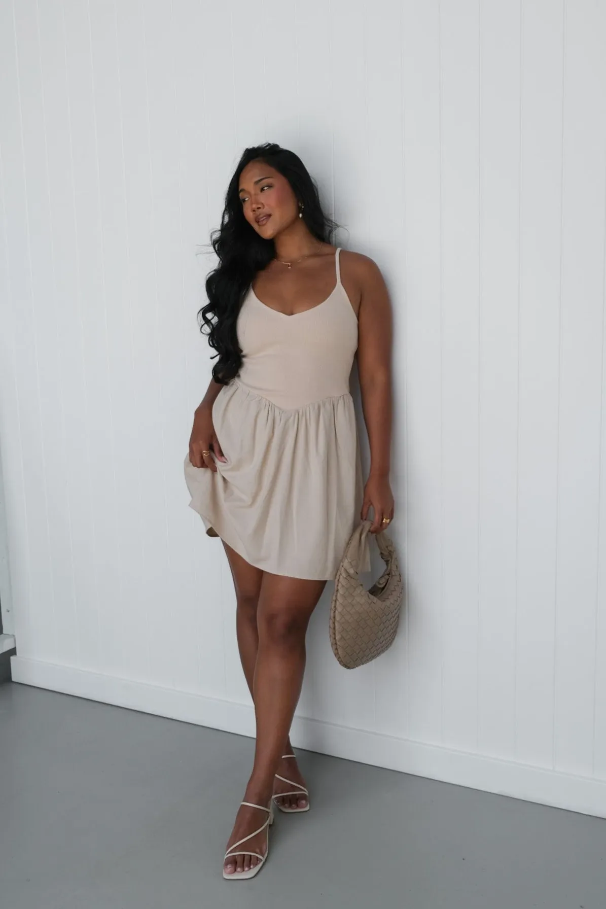 ZAREN MINI DRESS WHEAT sold by FAYT The Label product image thumbnail 2