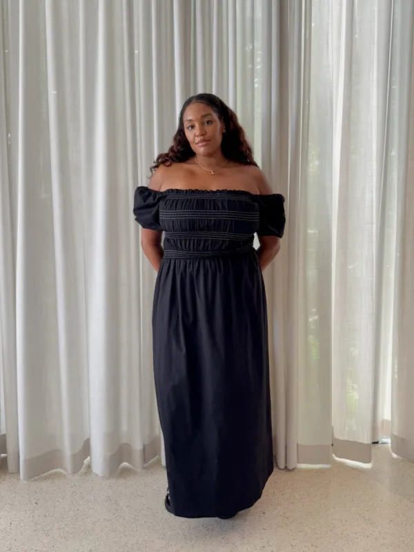 ISMAE MAXI DRESS BLACK CONTRAST sold by FAYT The Label