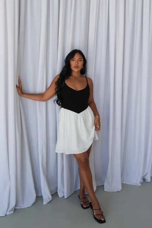 ZAREN MINI DRESS B&W sold by FAYT The Label