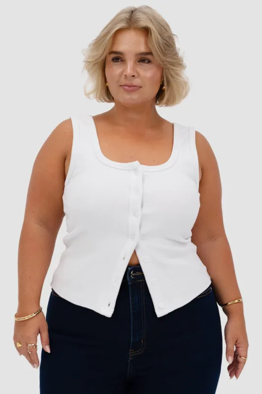 FB SALE - BECKER TOP WHITE SIZE 26 (A) sold by FAYT The Label