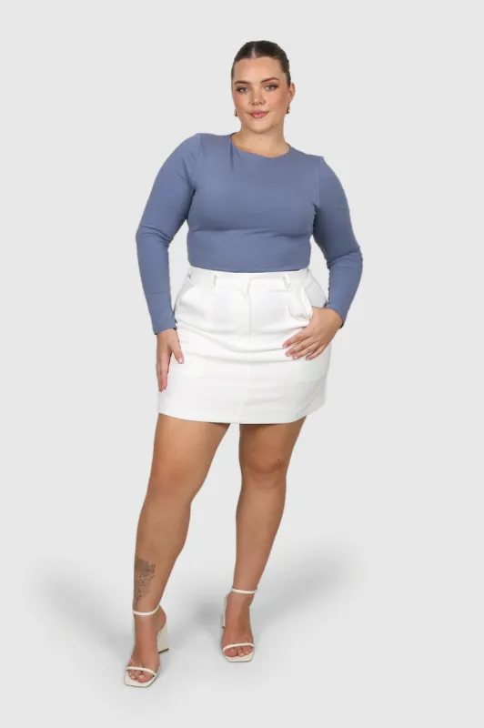 FB SALE - BUTTERY LONG SLEEVE STEEL BLUE SIZE 14-16 (A) sold by FAYT The Label