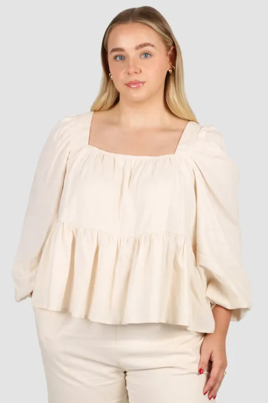 SAMPLE - ELARA TOP NEUTRAL sold by FAYT The Label