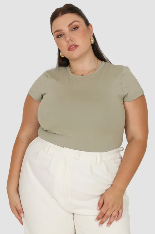 SAMPLE - BUTTERY TEE SOFT SAGE (A) sold by FAYT The Label