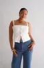 SAMPLE - SIREN DENIM TOP WHITE sold by FAYT The Label