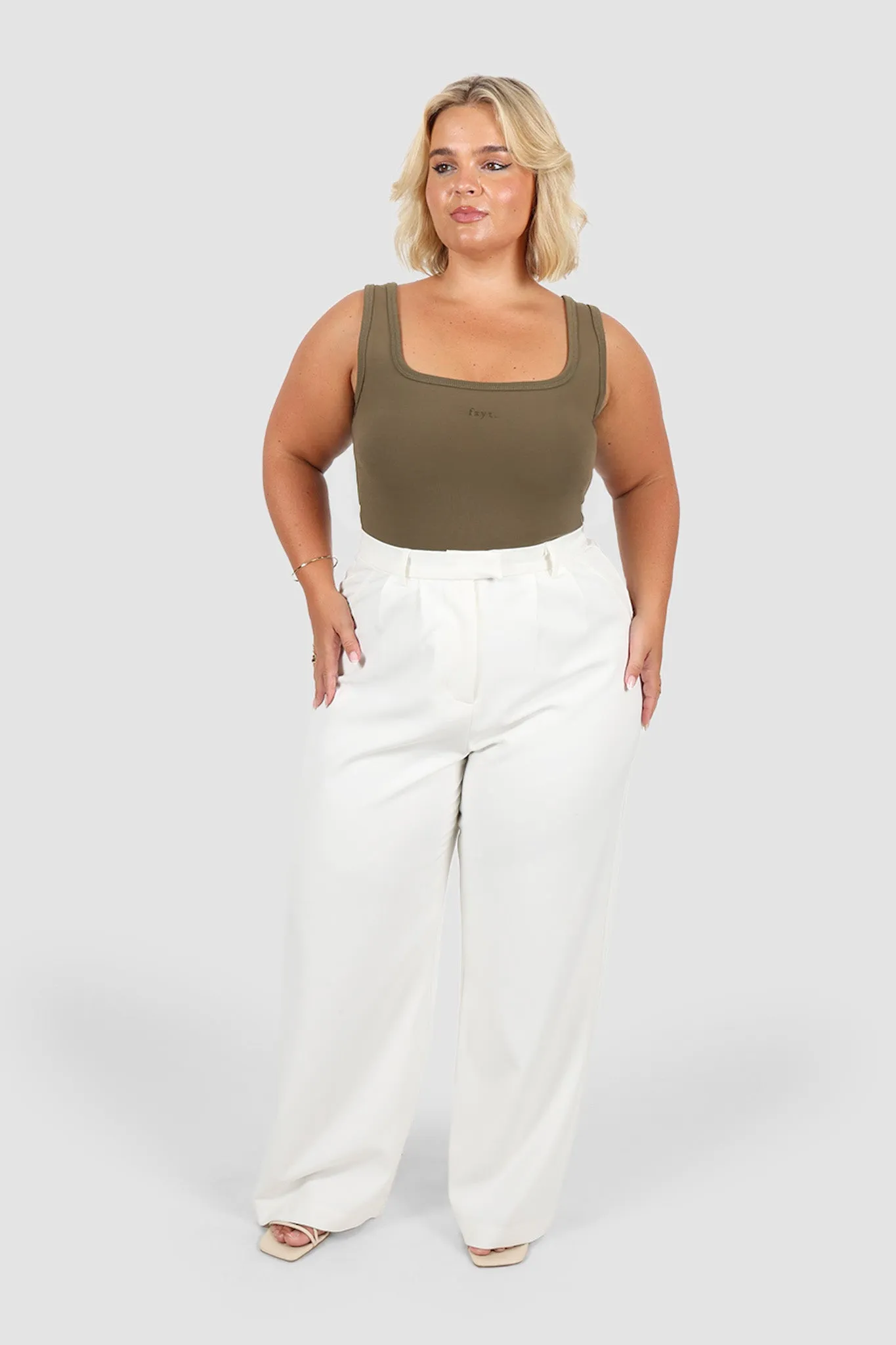 FAYT LOGO TANK OLIVE sold by FAYT The Label product image thumbnail 5