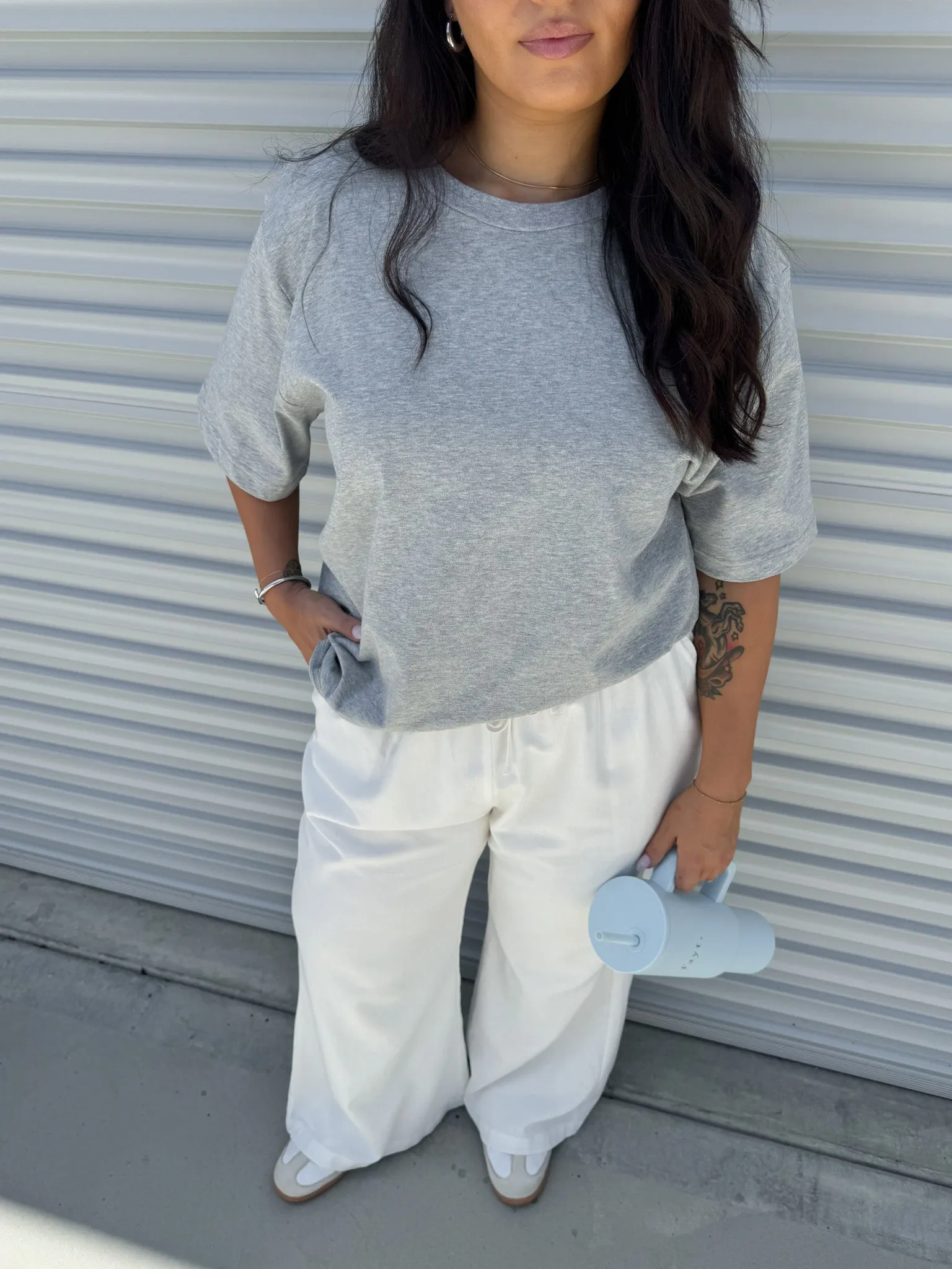 SIGNATURE TEE GREY MARLE sold by FAYT The Label product image thumbnail 2