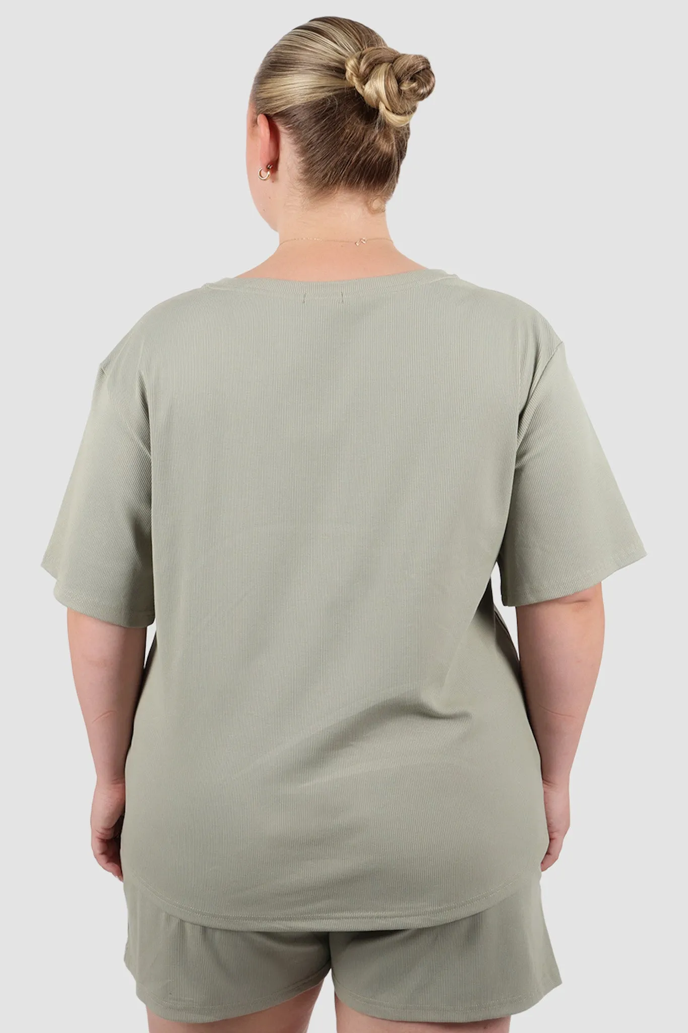 NOLYN RIB TEE SAGE sold by FAYT The Label product image thumbnail 3