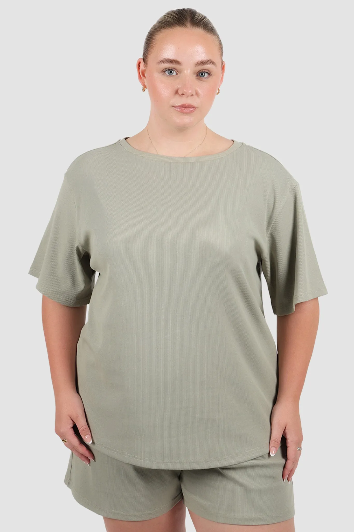 NOLYN RIB TEE SAGE sold by FAYT The Label product image thumbnail 2