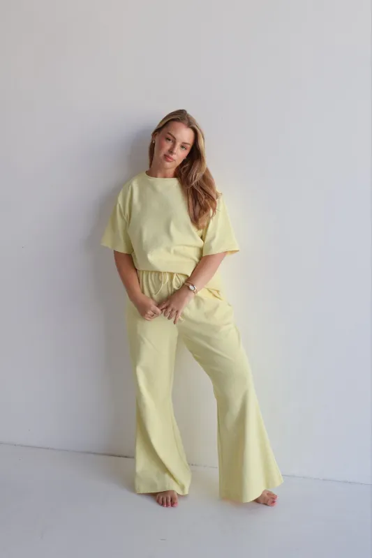 RAYLN RIB PANTS SOFT YELLOW sold by FAYT The Label