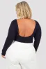 SCOOP BACK BODYSUIT NAVY sold by FAYT The Label