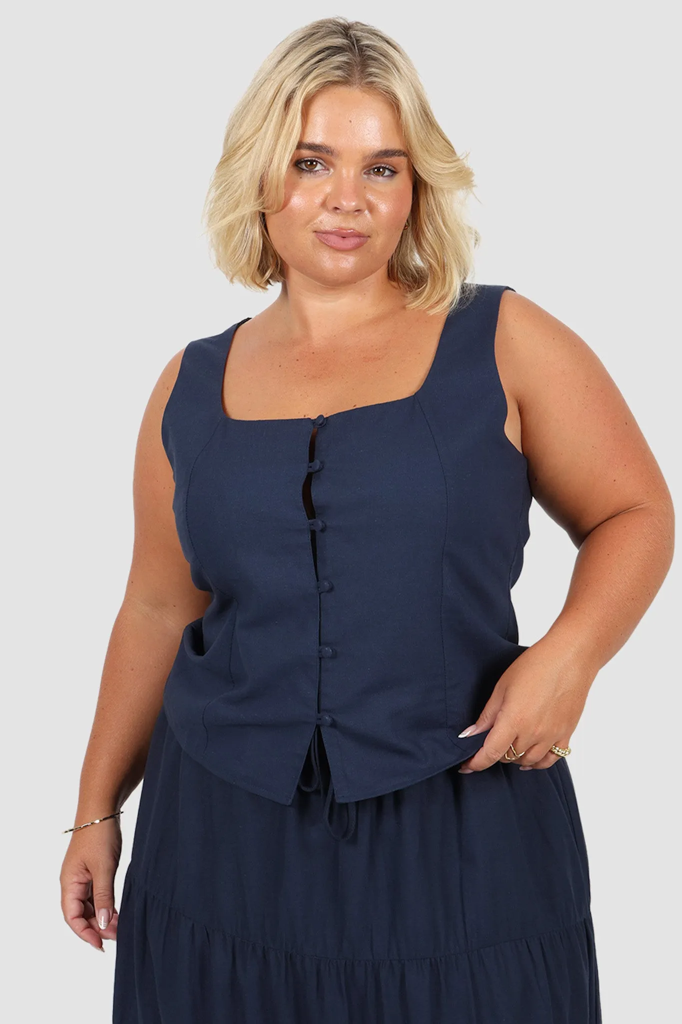 VALENA TOP NAVY sold by FAYT The Label product image thumbnail 2