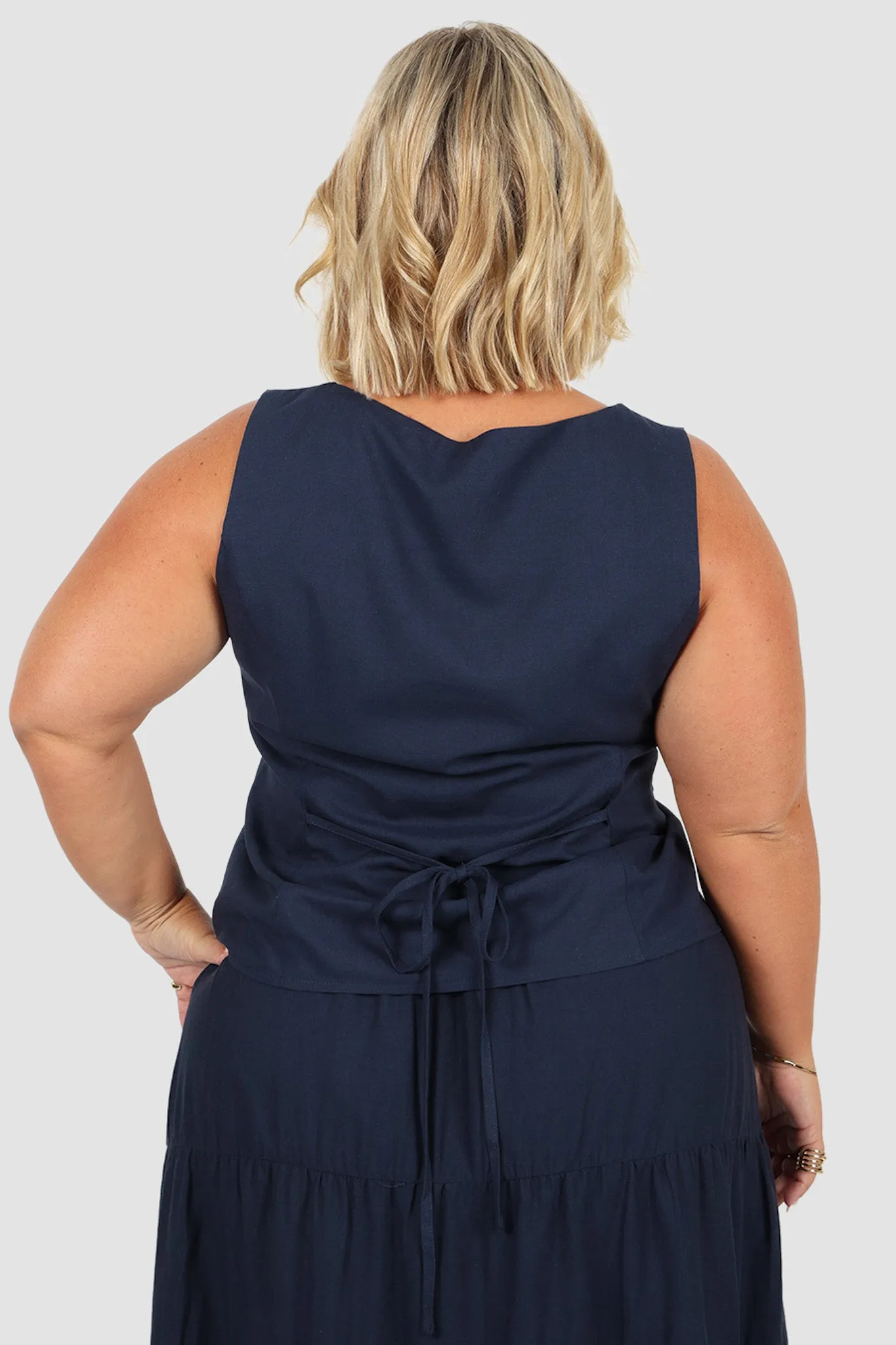 VALENA TOP NAVY sold by FAYT The Label product image thumbnail 3