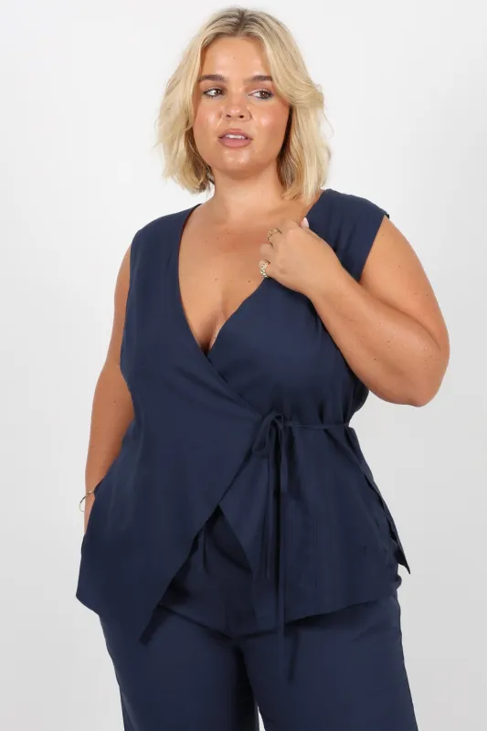 JEANI TOP NAVY sold by FAYT The Label