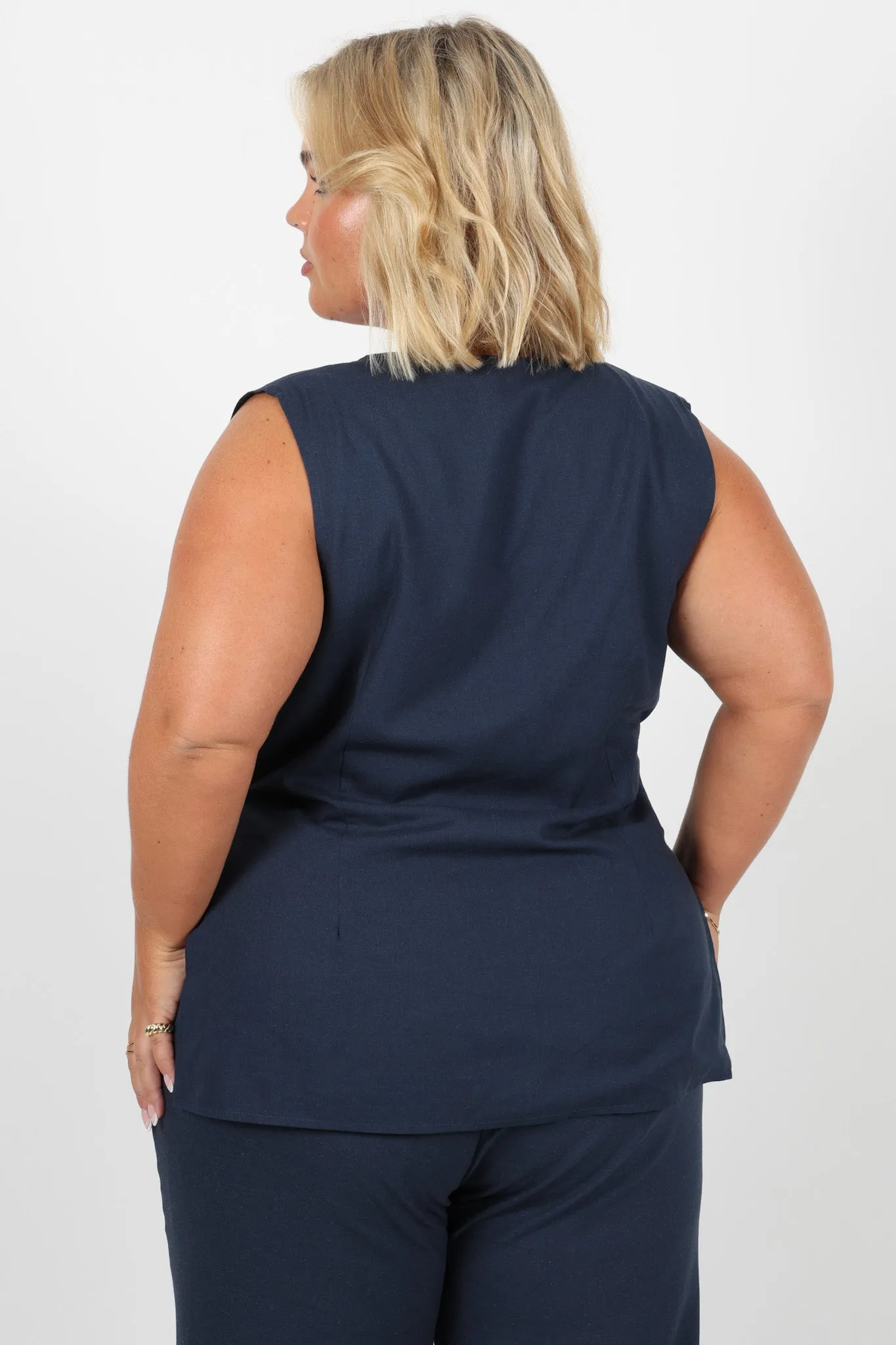 JEANI TOP NAVY sold by FAYT The Label product image thumbnail 4