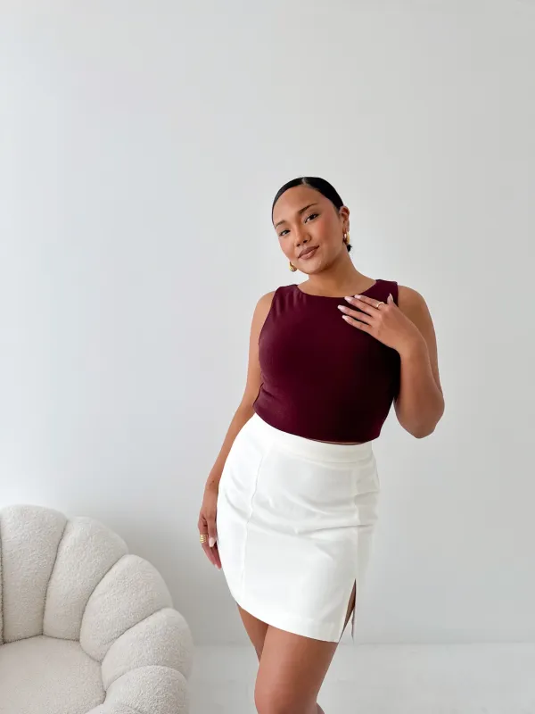 SAMPLE - ANA SKIRT WHITE sold by FAYT The Label