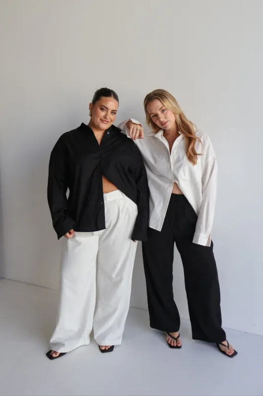 BEXLEY BUTTON SHIRT BLACK sold by FAYT The Label