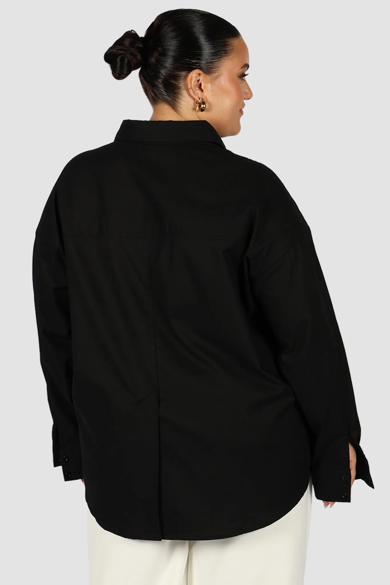 BEXLEY BUTTON SHIRT BLACK sold by FAYT The Label product image thumbnail 3