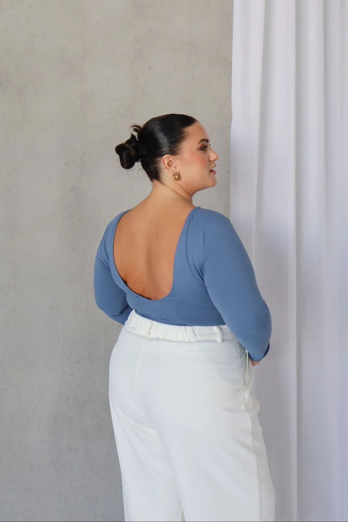 SCOOP BACK BODYSUIT SLATE sold by FAYT The Label product image thumbnail 2