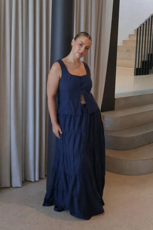 SAMPLE - VALENA TOP NAVY sold by FAYT The Label