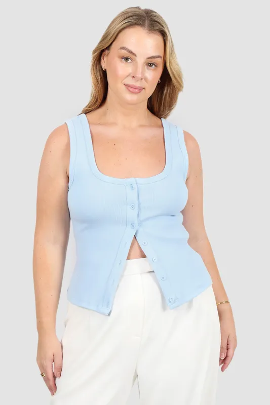 BECKER TOP SOFT BLUE sold by FAYT The Label