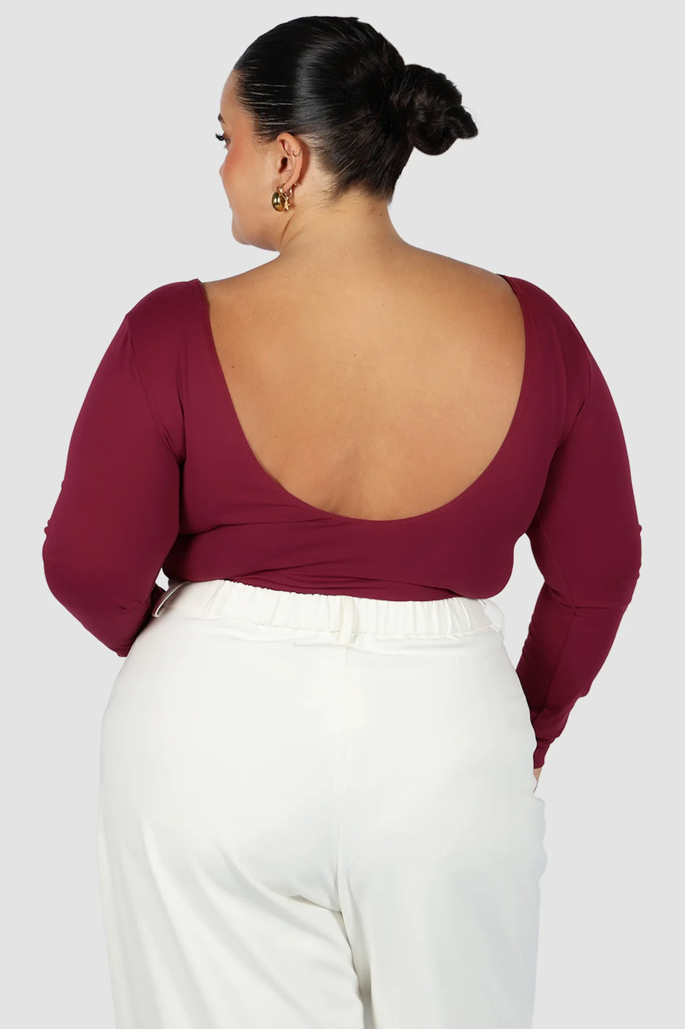 SCOOP BACK BODYSUIT WINE sold by FAYT The Label product image thumbnail 2