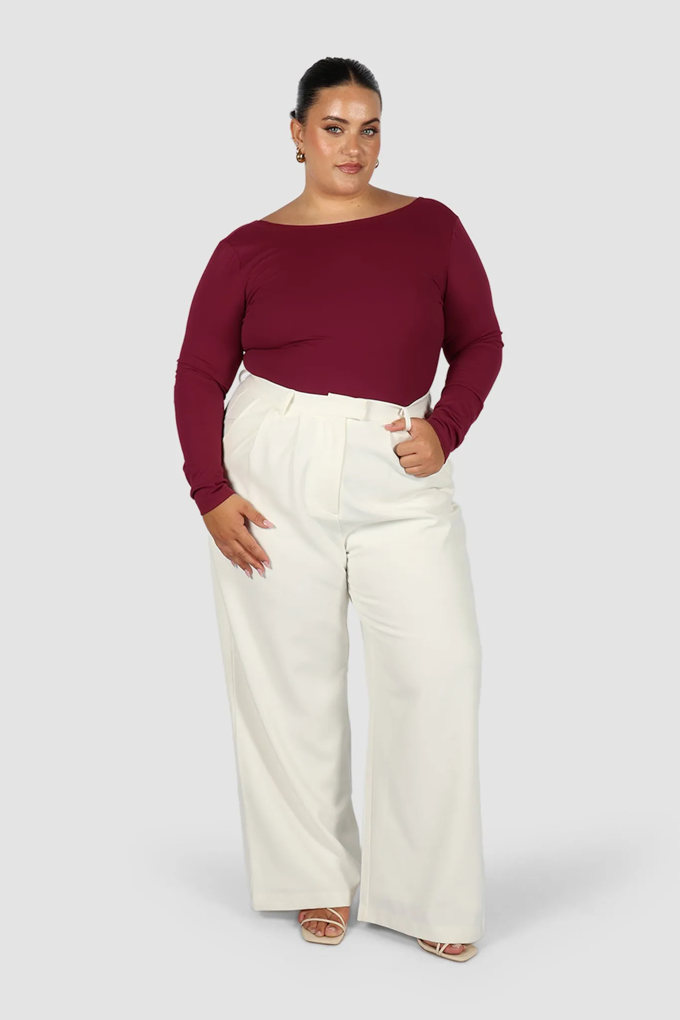 SCOOP BACK BODYSUIT WINE sold by FAYT The Label product image thumbnail 3