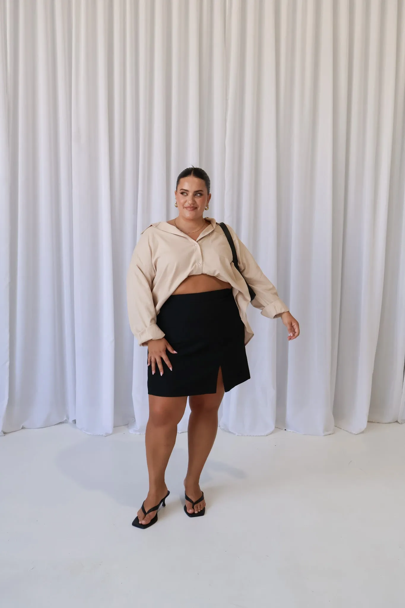 BEXLEY BUTTON SHIRT NEUTRAL sold by FAYT The Label product image thumbnail 5