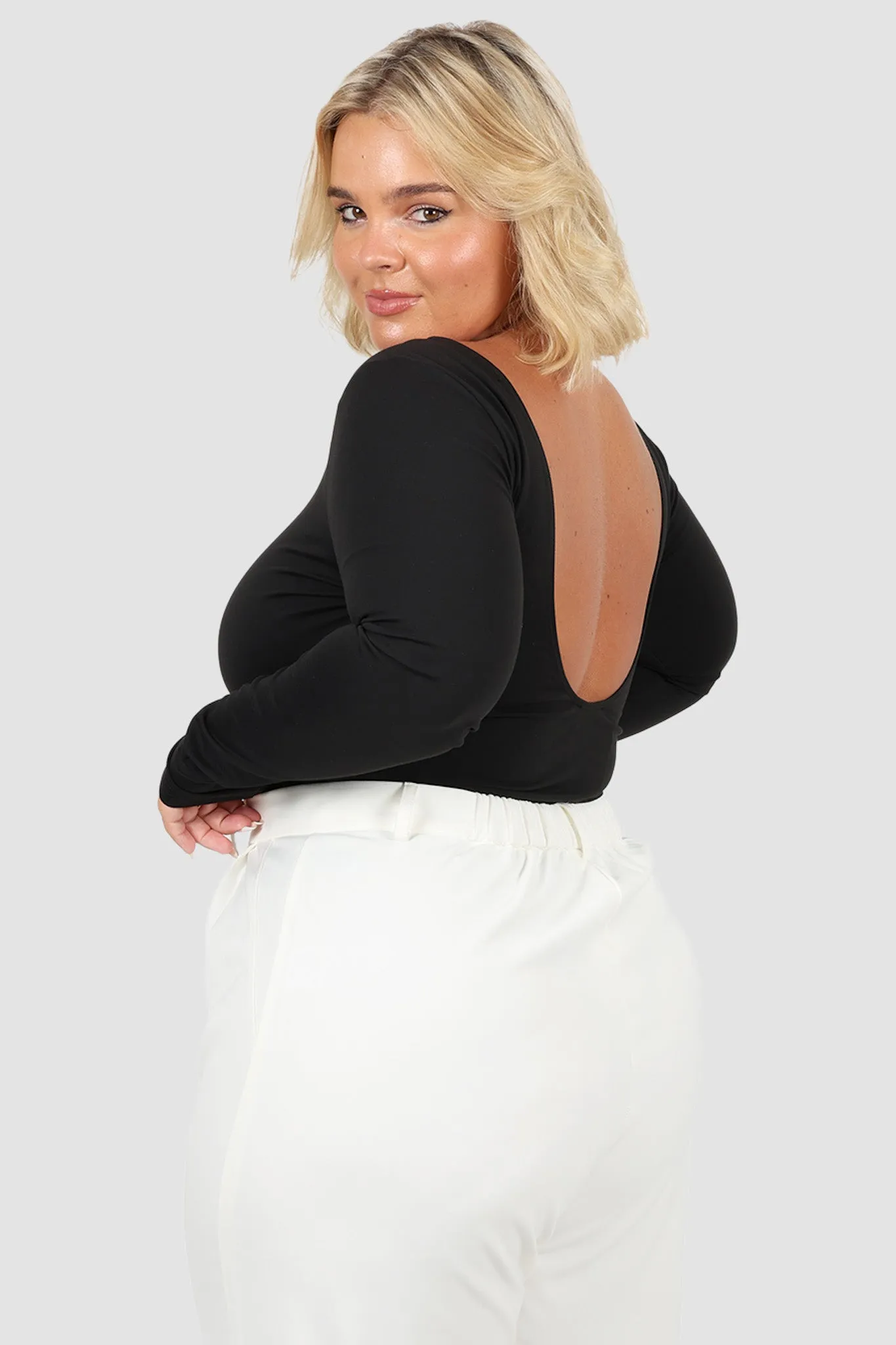 SCOOP BACK BODYSUIT BLACK sold by FAYT The Label product image thumbnail 2
