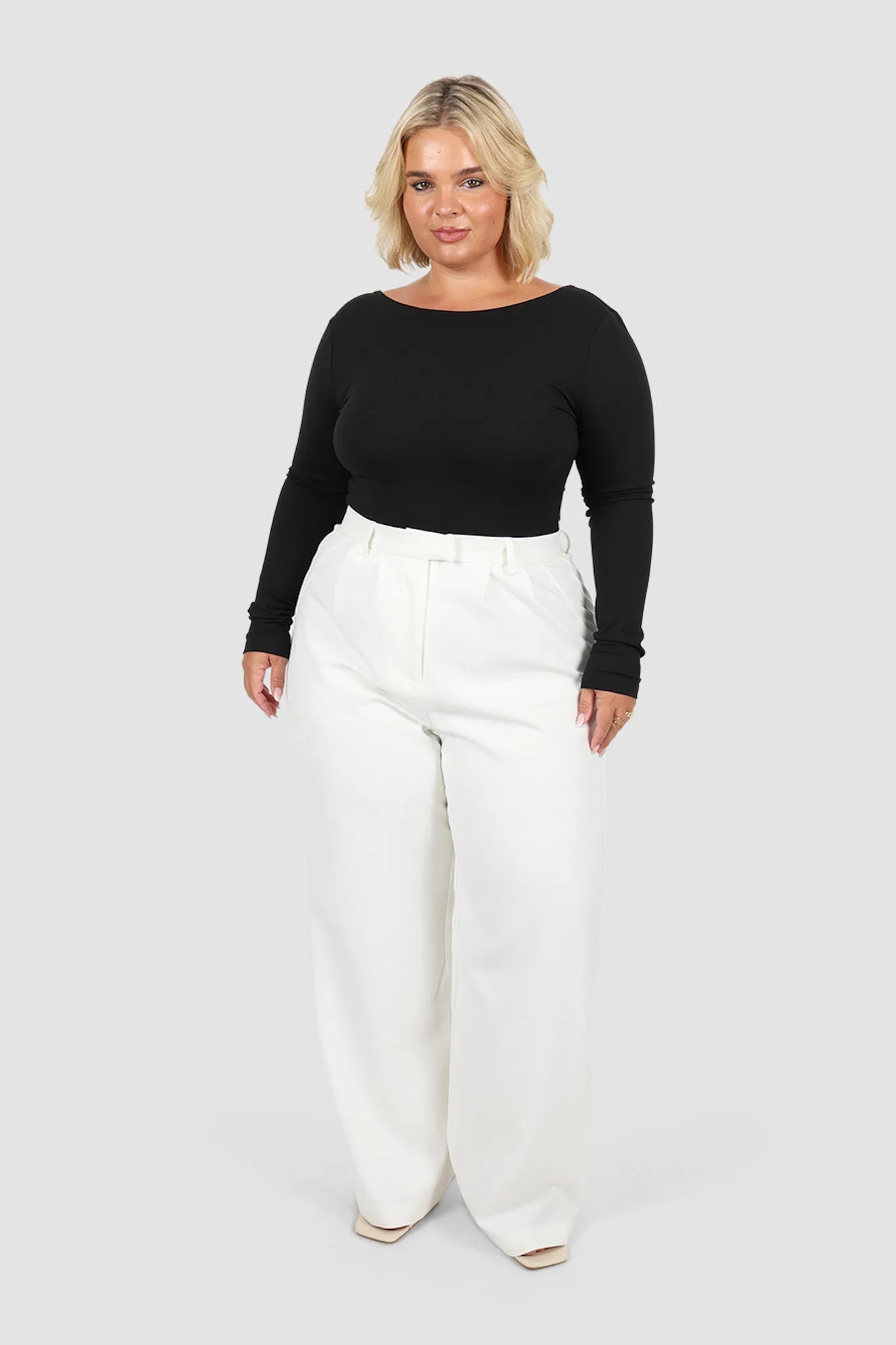 SCOOP BACK BODYSUIT BLACK sold by FAYT The Label