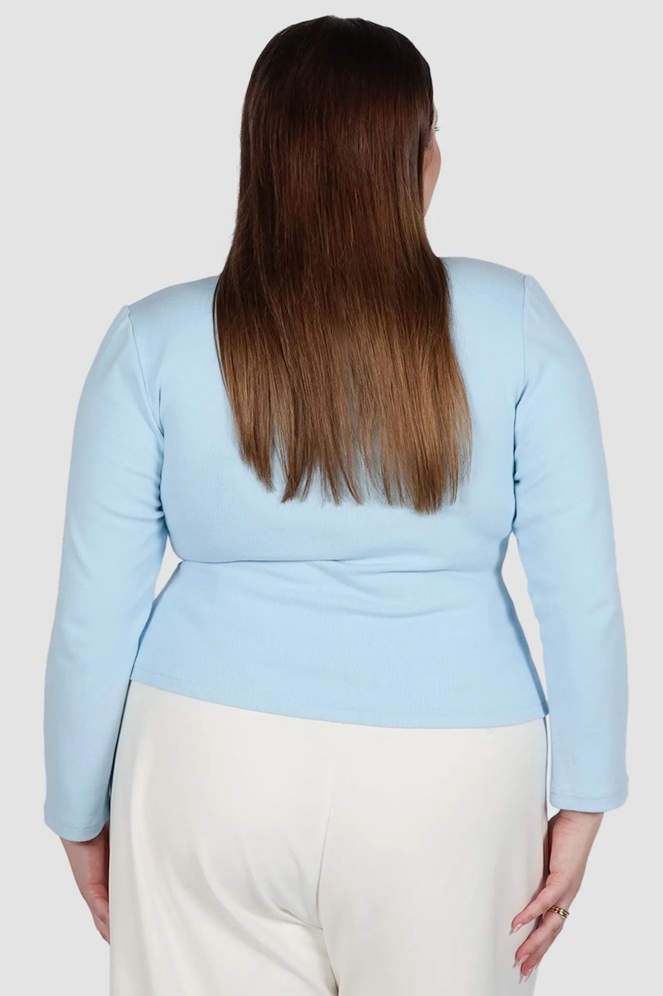 BECKER LONG SLEEVE TOP SOFT BLUE sold by FAYT The Label product image thumbnail 4
