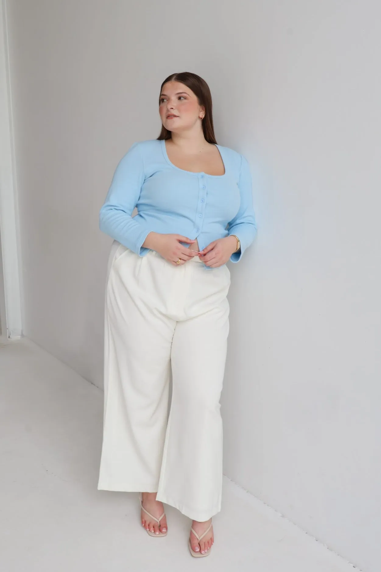 BECKER LONG SLEEVE TOP SOFT BLUE sold by FAYT The Label