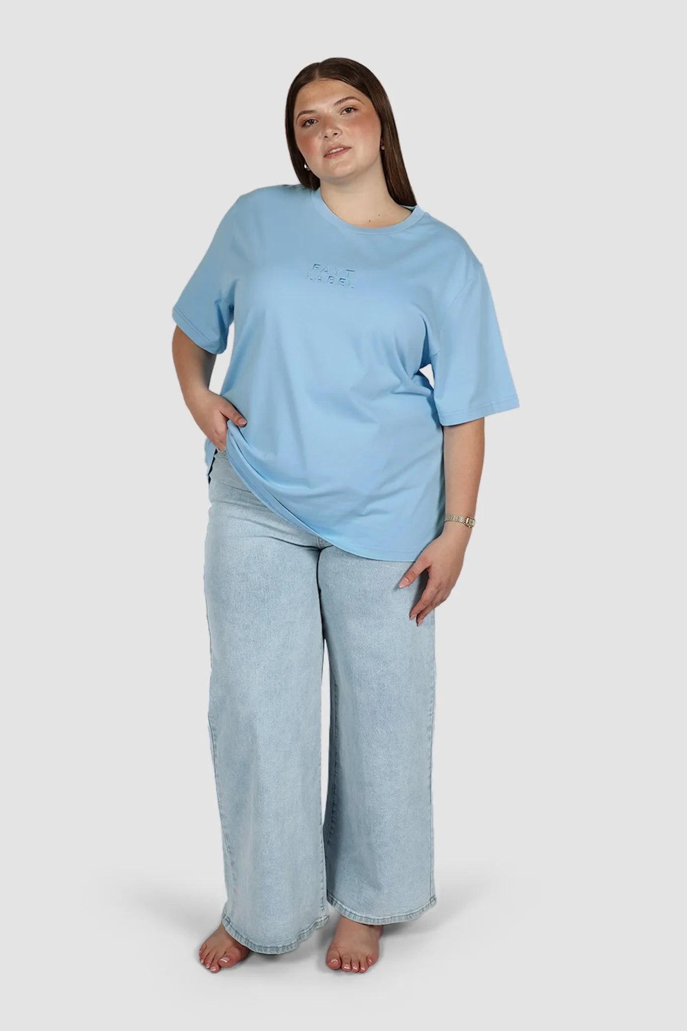 SIGNATURE LOGO TEE BLUE sold by FAYT The Label product image thumbnail 4