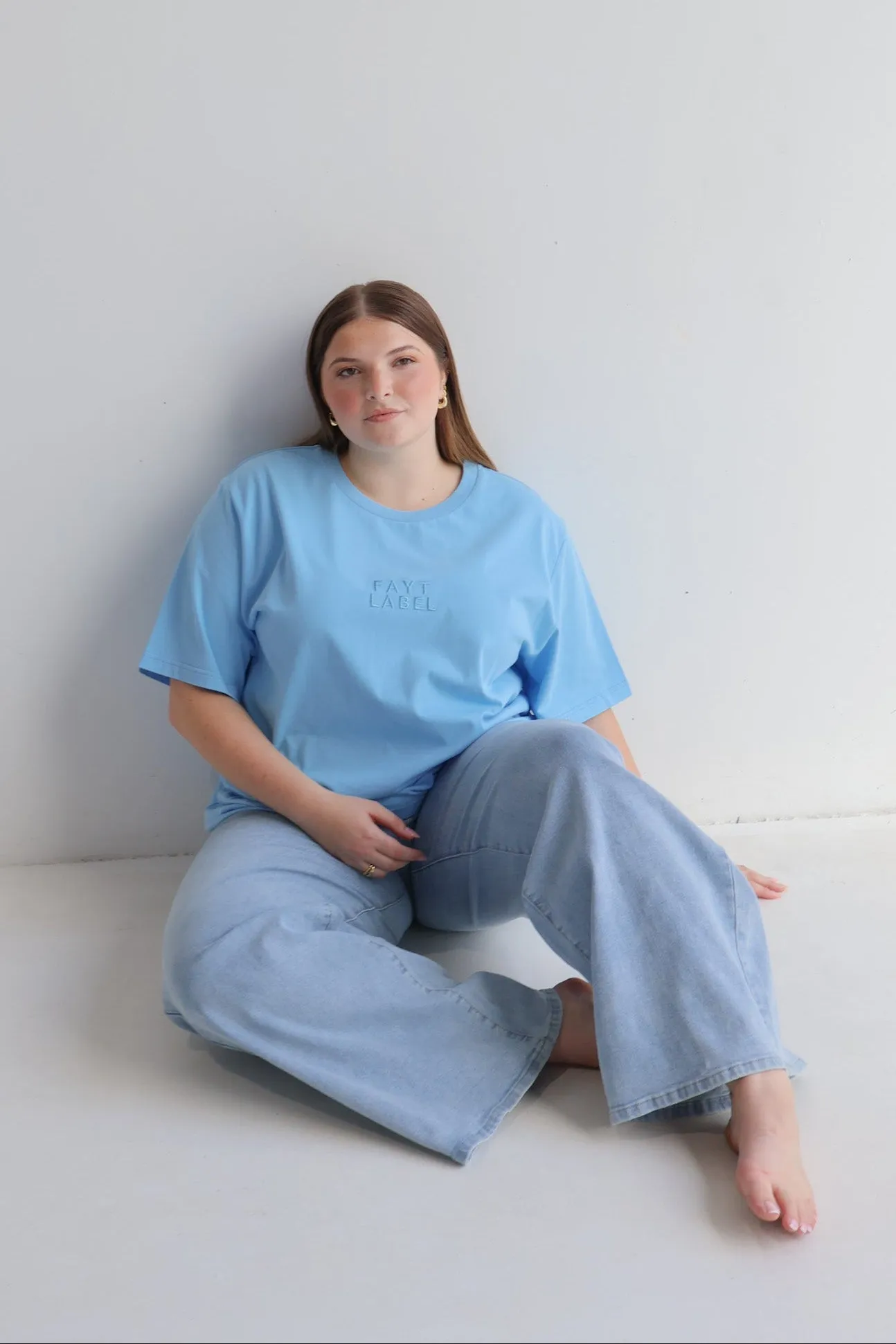 SIGNATURE LOGO TEE BLUE sold by FAYT The Label