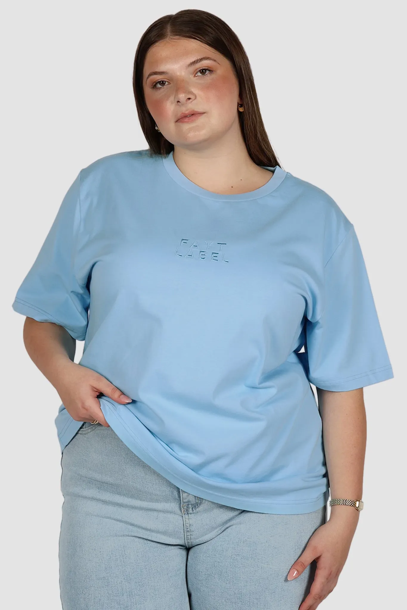 SIGNATURE LOGO TEE BLUE sold by FAYT The Label product image thumbnail 2