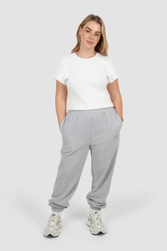 FAYT LOGO CUFF SWEATPANT GREY MARLE sold by FAYT The Label