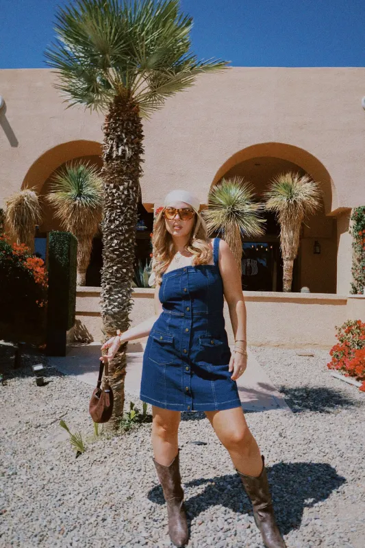 RAYLA DENIM DRESS MIDNIGHT sold by FAYT The Label